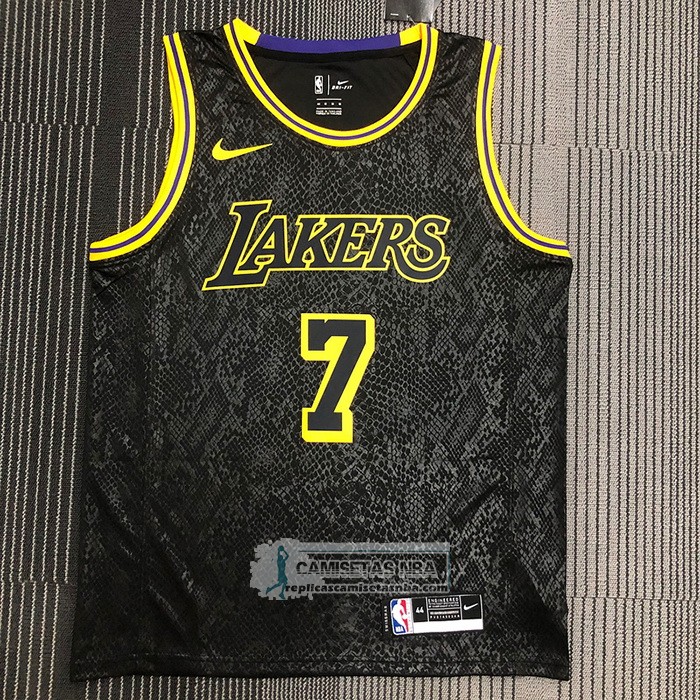 Camiseta Los Angeles Lakers Carmelo Anthony NO 7 Black Mamba Negro